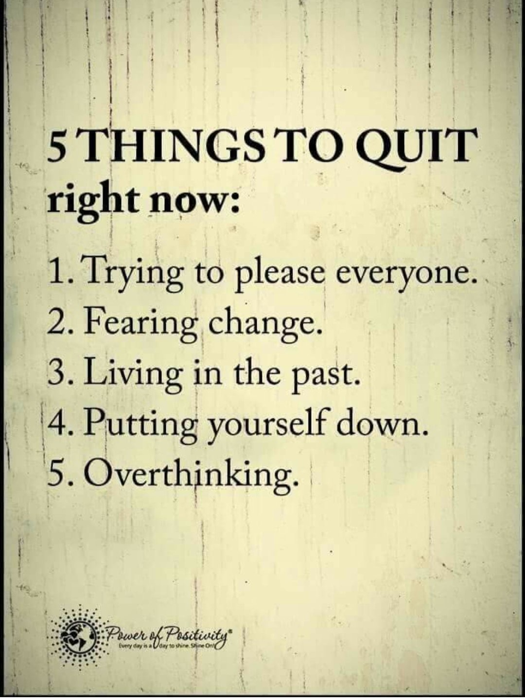 Things to quit